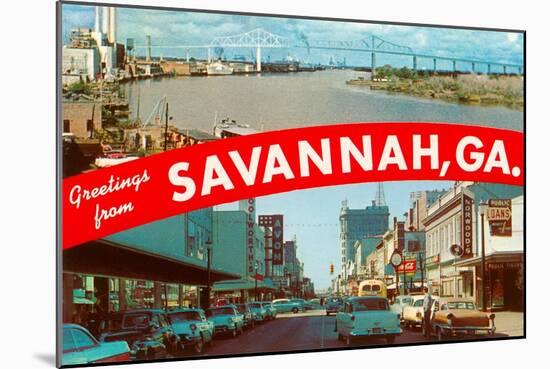 Greetings from Savannah, Georgia-null-Mounted Art Print