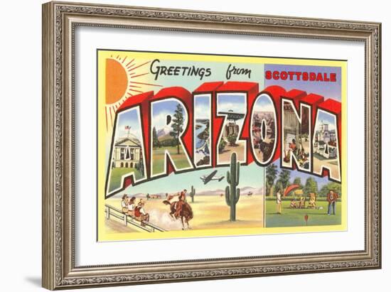 Greetings from Scottsdale, Arizona-null-Framed Art Print