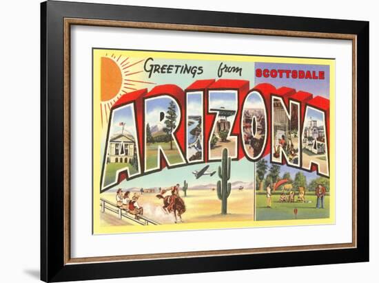 Greetings from Scottsdale, Arizona-null-Framed Art Print