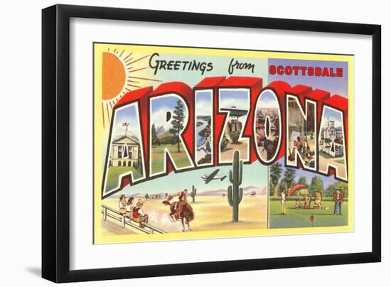 Greetings from Scottsdale, Arizona-null-Framed Art Print