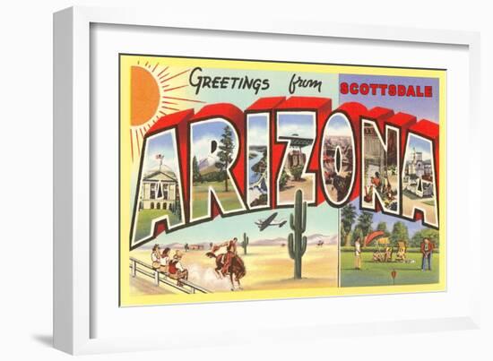 Greetings from Scottsdale, Arizona-null-Framed Art Print
