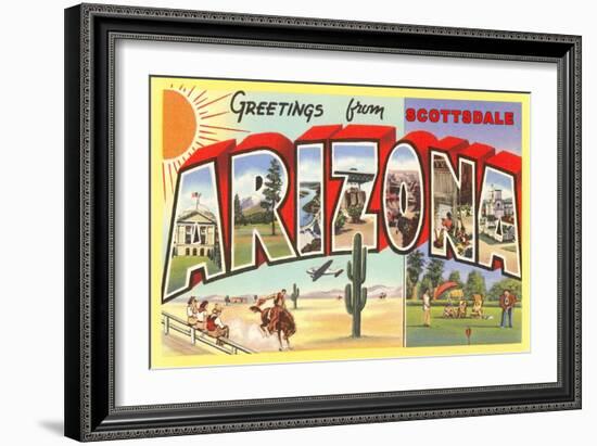 Greetings from Scottsdale, Arizona-null-Framed Art Print