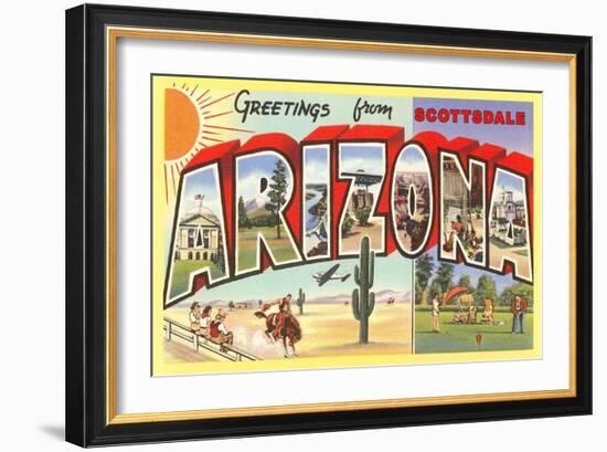 Greetings from Scottsdale, Arizona-null-Framed Art Print