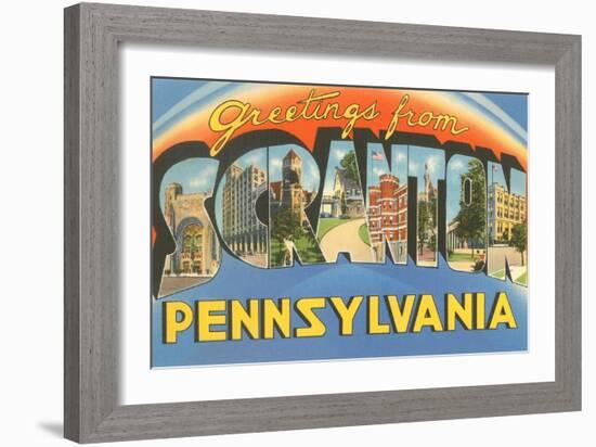 Greetings from Scranton, Pennslyvania-null-Framed Art Print