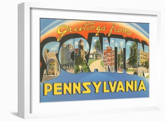 Greetings from Scranton, Pennslyvania-null-Framed Art Print