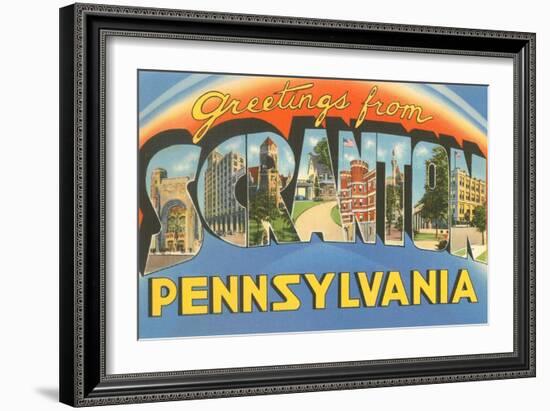 Greetings from Scranton, Pennslyvania-null-Framed Art Print