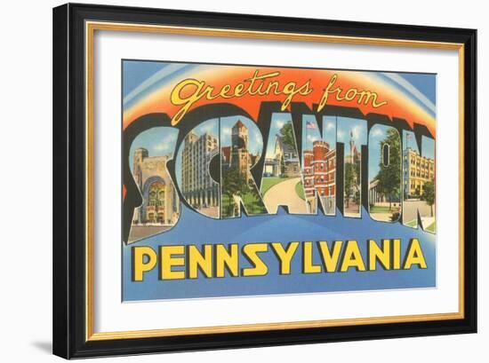 Greetings from Scranton, Pennslyvania-null-Framed Art Print