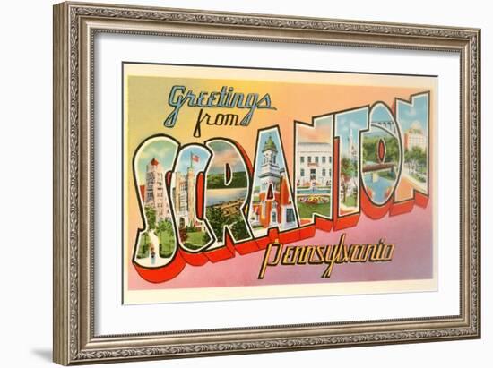Greetings from Scranton, Pennslyvania-null-Framed Art Print