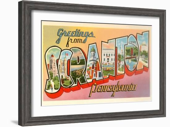 Greetings from Scranton, Pennslyvania-null-Framed Art Print