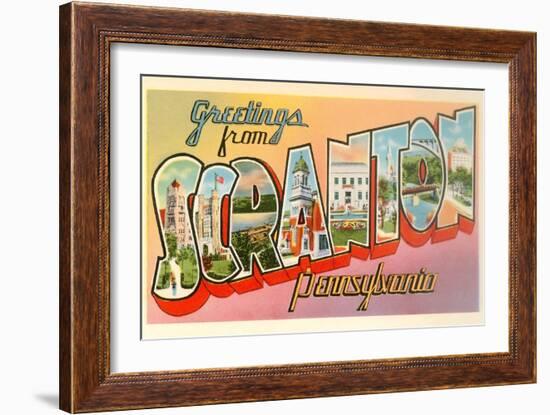 Greetings from Scranton, Pennslyvania-null-Framed Art Print