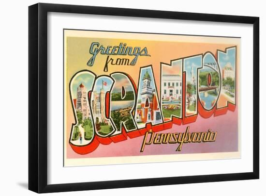 Greetings from Scranton, Pennslyvania-null-Framed Art Print