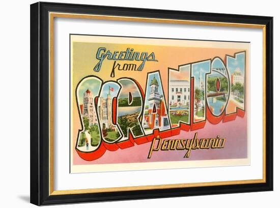 Greetings from Scranton, Pennslyvania-null-Framed Art Print