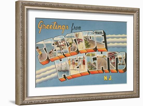 Greetings from Seaside Heights, New Jersey-null-Framed Art Print