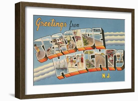 Greetings from Seaside Heights, New Jersey-null-Framed Art Print