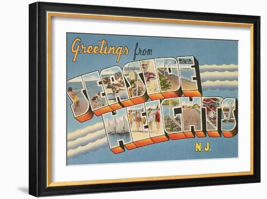 Greetings from Seaside Heights, New Jersey-null-Framed Art Print