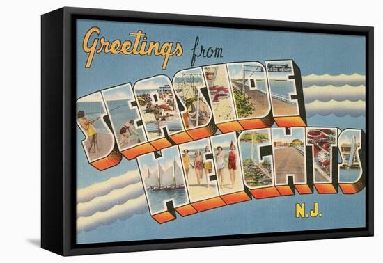 Greetings from Seaside Heights, New Jersey-null-Framed Stretched Canvas