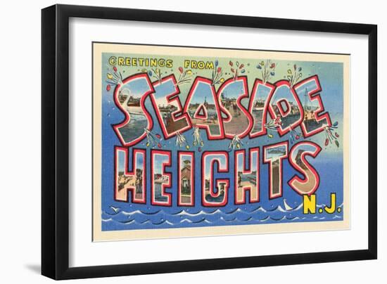 Greetings from Seaside Heights, New Jersey-null-Framed Art Print