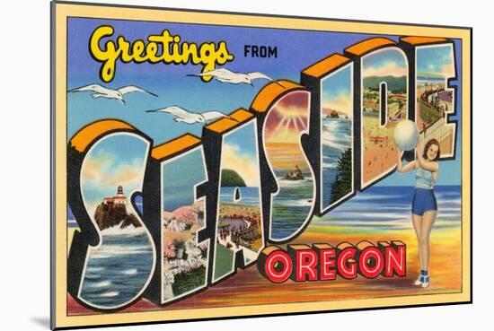 Greetings from Seaside, Oregon-null-Mounted Art Print