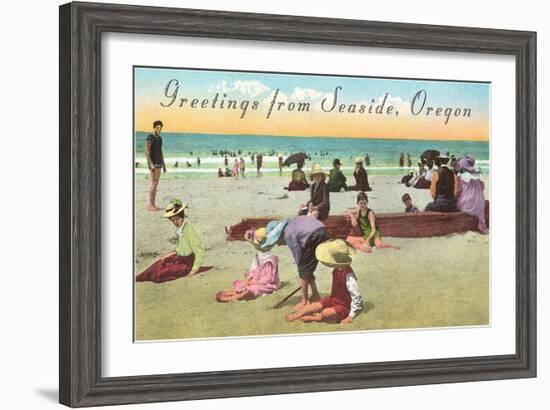 Greetings from Seaside, Oregon-null-Framed Art Print