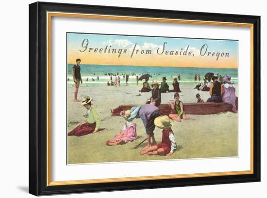 Greetings from Seaside, Oregon-null-Framed Art Print