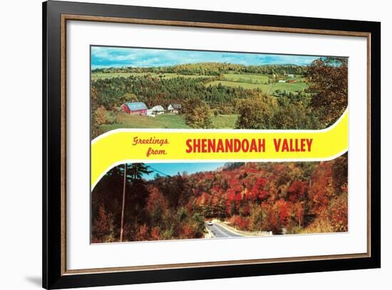 Greetings from Shenandoah Valley-null-Framed Art Print