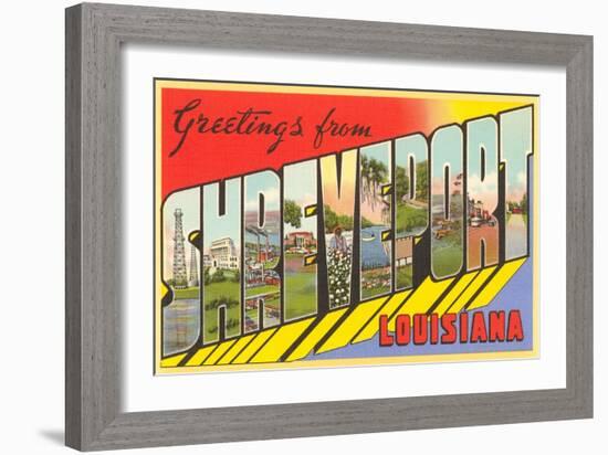 Greetings from Shreveport, Louisiana-null-Framed Art Print