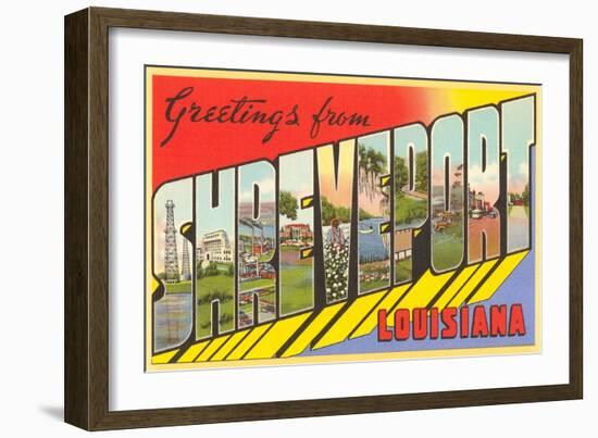 Greetings from Shreveport, Louisiana-null-Framed Art Print