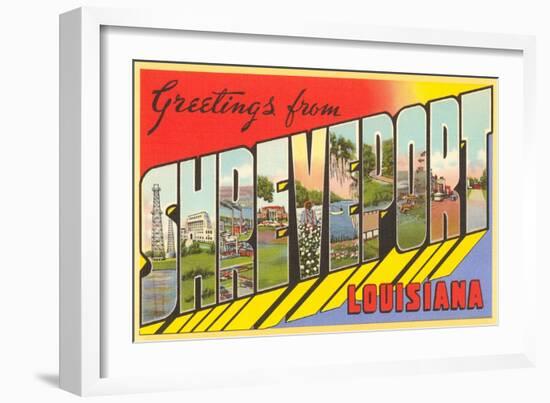 Greetings from Shreveport, Louisiana-null-Framed Art Print