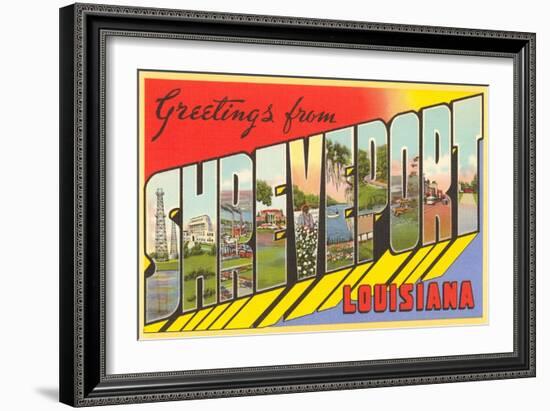 Greetings from Shreveport, Louisiana-null-Framed Art Print