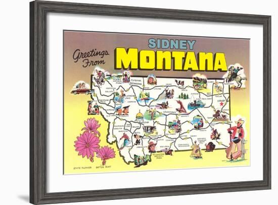 Greetings from Sidney, Montana-null-Framed Art Print