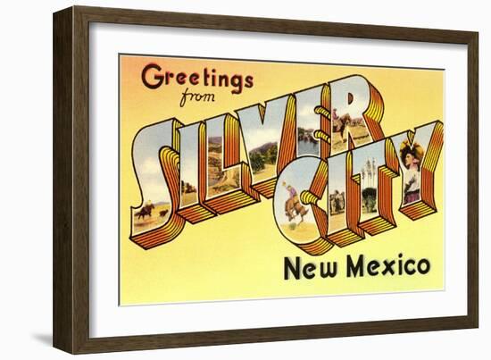 Greetings from Silver City, New Mexico-null-Framed Art Print