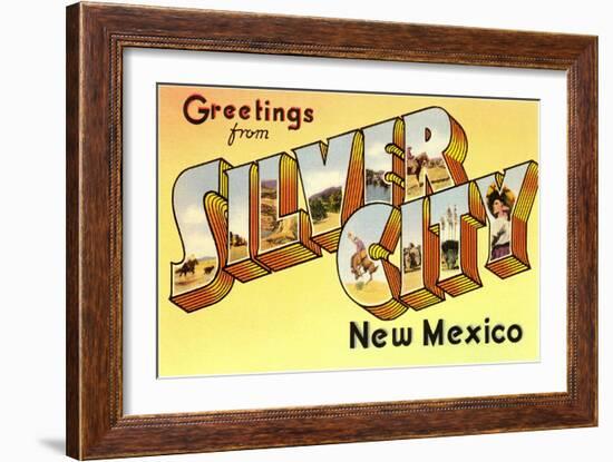Greetings from Silver City, New Mexico-null-Framed Art Print
