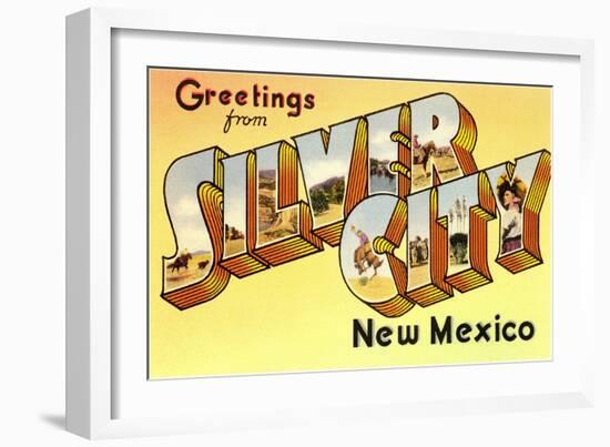 Greetings from Silver City, New Mexico-null-Framed Art Print