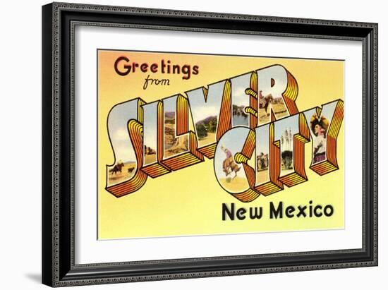 Greetings from Silver City, New Mexico-null-Framed Art Print