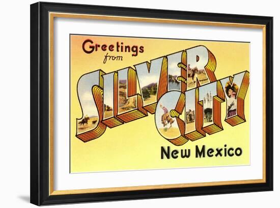 Greetings from Silver City, New Mexico-null-Framed Art Print