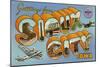 Greetings from Sioux City, Iowa-null-Mounted Art Print