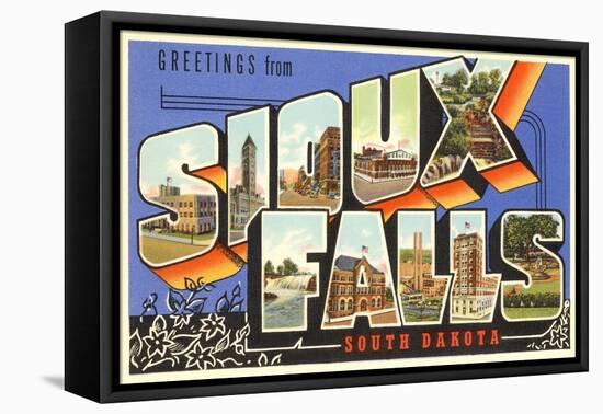 Greetings from Sioux Falls, South Dakota-null-Framed Stretched Canvas