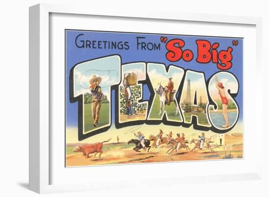 Greetings from So Big, Texas-null-Framed Art Print