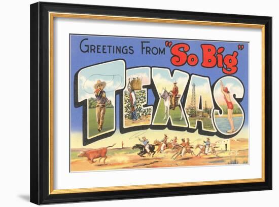 Greetings from So Big, Texas-null-Framed Art Print