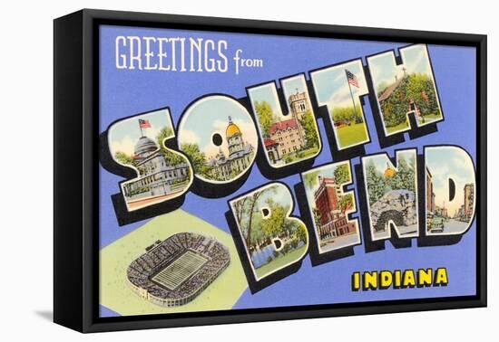 Greetings from South Bend, Indiana-null-Framed Stretched Canvas