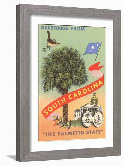 Greetings from South Carolina, The Palmetto State-null-Framed Art Print