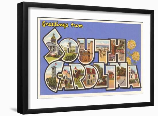 Greetings from South Carolina-null-Framed Art Print