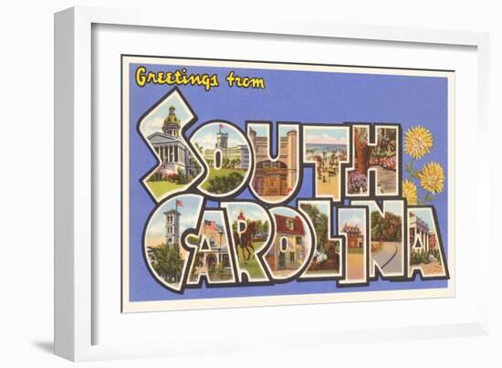 Greetings from South Carolina-null-Framed Art Print