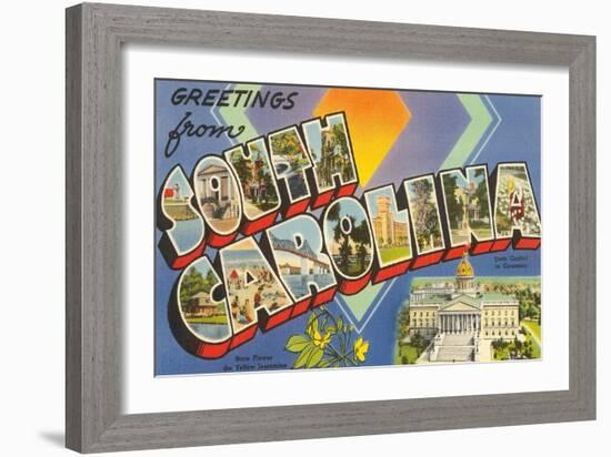 Greetings from South Carolina-null-Framed Art Print