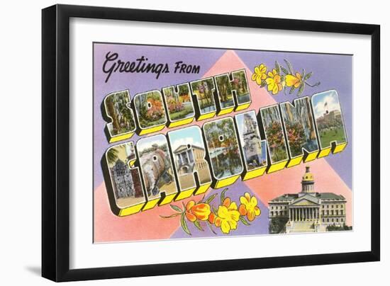 Greetings from South Carolina-null-Framed Art Print