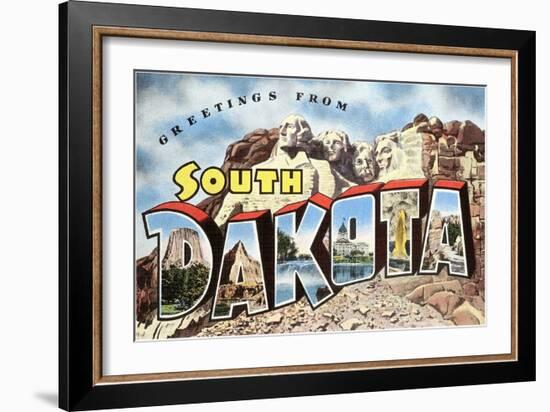 Greetings from South Dakota-null-Framed Art Print