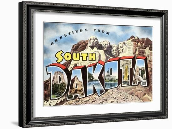 Greetings from South Dakota-null-Framed Art Print