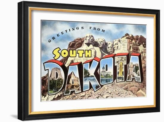 Greetings from South Dakota-null-Framed Art Print