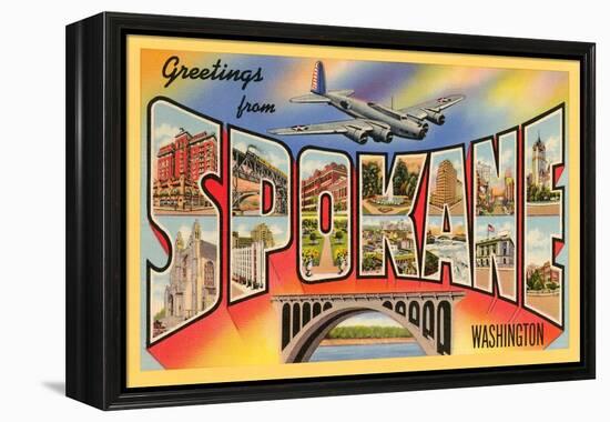 Greetings from Spokane, Washington-null-Framed Stretched Canvas