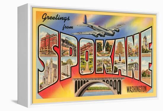 Greetings from Spokane, Washington-null-Framed Stretched Canvas